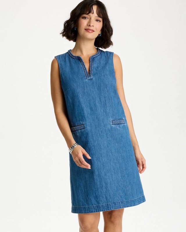 Denim Braided Dress - image 1